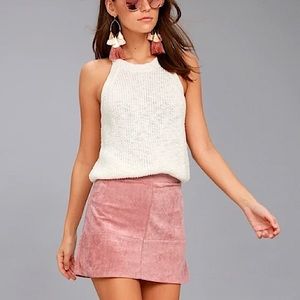 Lulu’s Shenandoah Mauve Suede Mini‎ Skirt